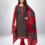 Red & Black Chudidar